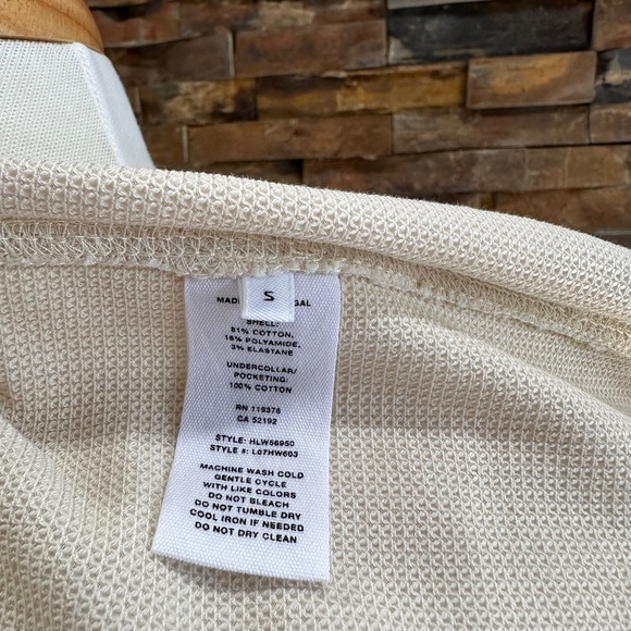 HELMUT LANG Waffle Polo Dress Size Small Color: Winter White - Picture 14 of 14